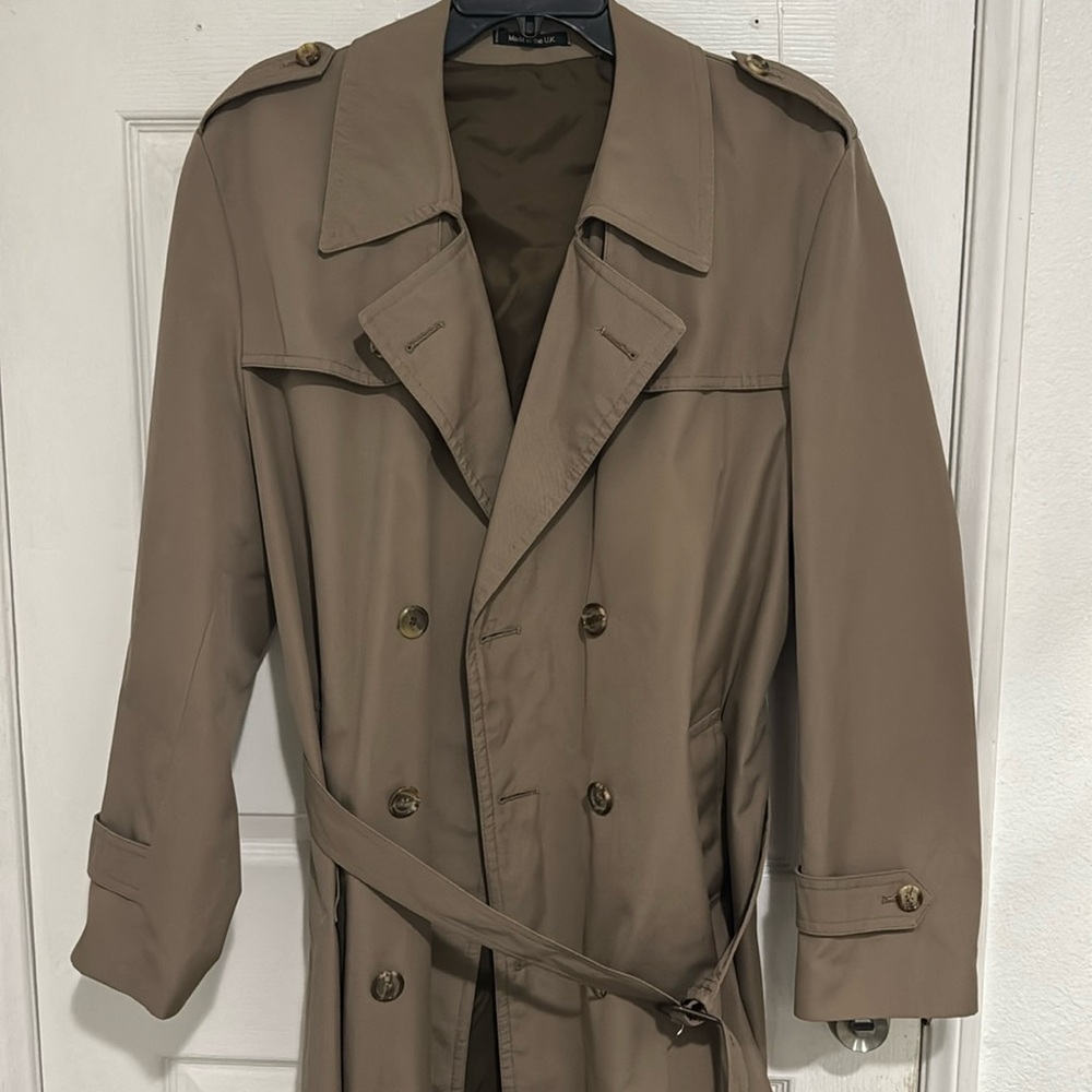 Vintage Brand New St Michell Light Brown RainCoat For Men 44in  Made in UK